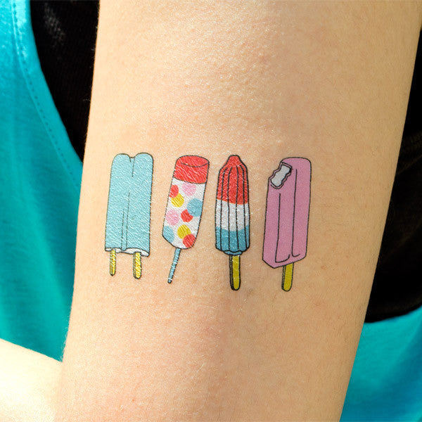 Temporary Tattoos: Ice Lollies